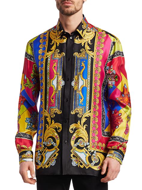 men's vintage versace silk shirts.